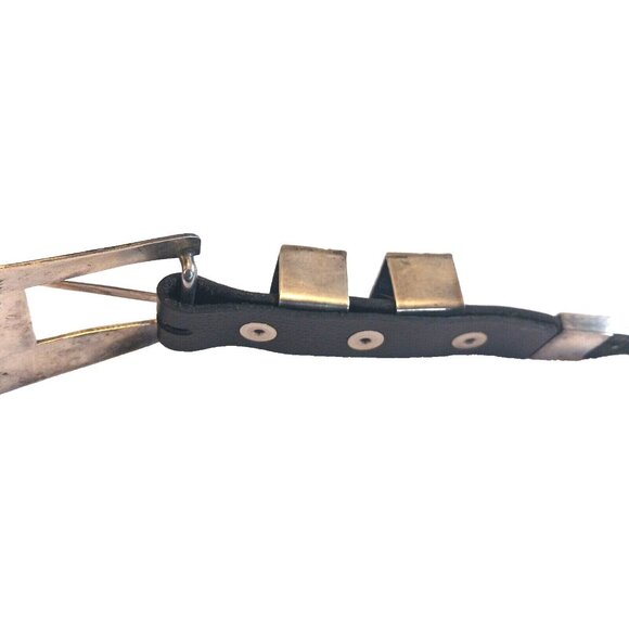 Native American Navajo Vintage 925 Ranger Belt Buckle set Signed HY (1391) - Picture 5 of 10